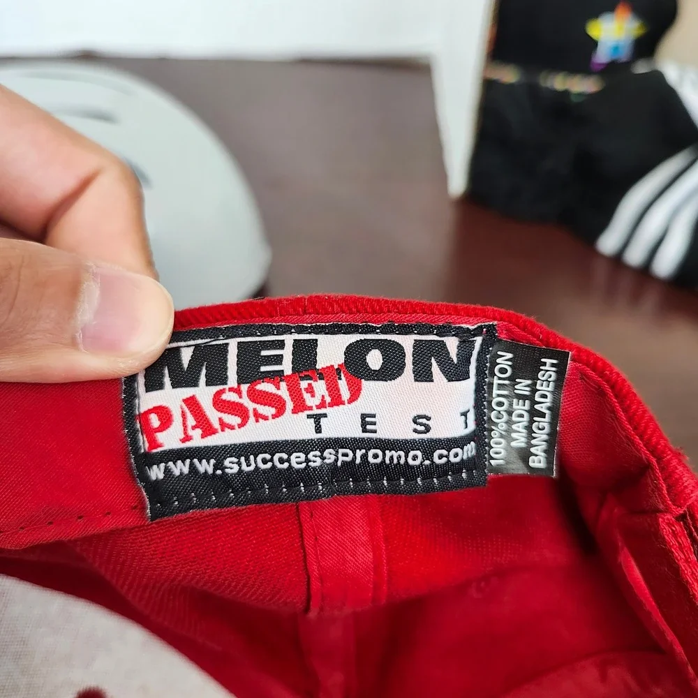 Melon Passed Test Texas State Star Red Black Baseball Cap Hat Adjustable Cotton